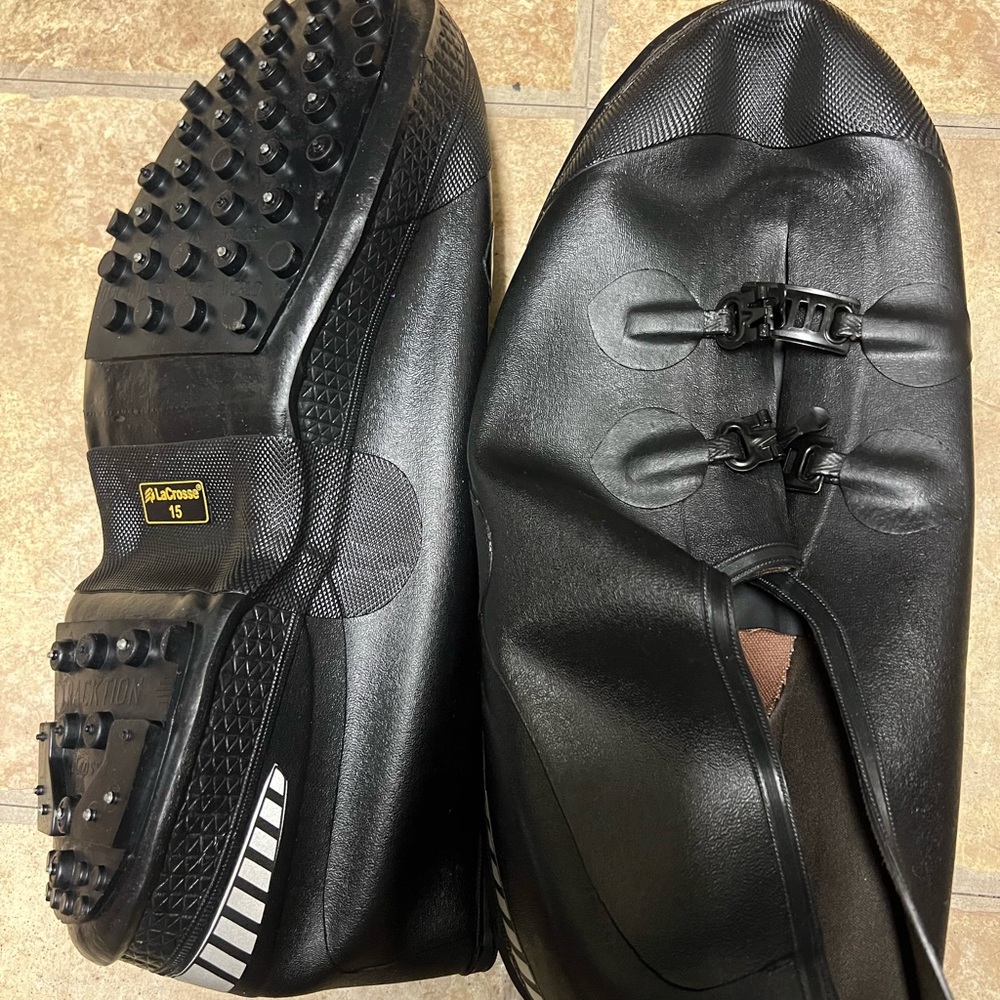 Men LaCrosse overshoe Boots with metal studs - Picture 1 of 5